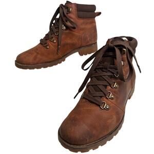 Timberland Ellendale Mid LaceUp Boots Women US 6 Brown Leather Hiking Gorpcore